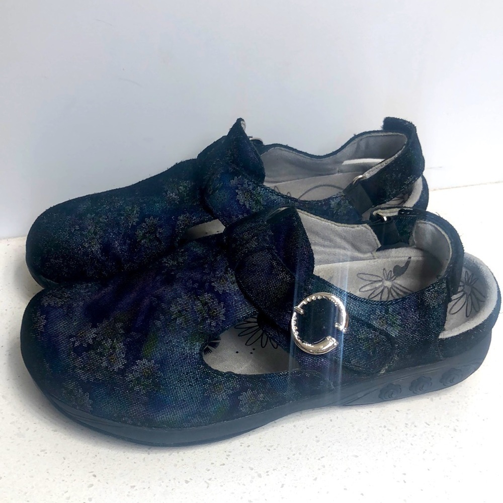 Therafit Chloe Comfort Mary Jane Loafers Floral Clogs 7.5